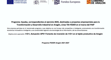 Ayudas del programa operativo FEDER